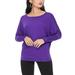 Women's Casual Solid Long Sleeve Jersey Dolman Style Boat Neck Casual Tee Top S-3XL Made in USA