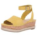 Marc Fisher Womens Faitful Suede Open Toe Casual Platform Sandals