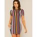 Striped Bodycon Mini Dress