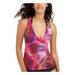 Nike Womens Printed V-Neck Tankini Swim Top