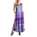 ZANZEA Women Summer Casual Tie-Dyed Printing Sleeveless Loose Dress