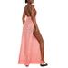 Womens Hollow Out Knit Cover Up Crochet Beach Bikini Long Maxi Dress High Split Dresses Sexy Sundress Beachwear