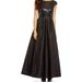 Calvin Klein Taffeta Sequin Embellished Illuision Neckline Evening Gown Dress