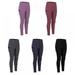 Women's Compression Yoga Leggings With Side Poket, Tummy Control, High Waisted Hip-lifting Seamless Workout Fitness Trousers 4 Way Stretch Yoga Pants For Women