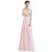 Ever-Pretty Womens Plus Size Open Back Long Formal Evening Prom Homecoming Dresses for Women 86972 Pink US20