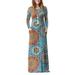 Women's long sleeve loose sleeveless Maxi pocket dress casual dress By DEARCASE1630