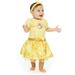 Disney Princess Belle Baby Girls Costume Bodysuit Dress Headband 0-6 Months