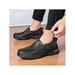 UKAP Mens Slip On Office Shoes Comfort Genuine Leather Oxford Shoes Casual Formal