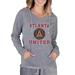 Atlanta United FC Concepts Sport Women's Mainstream Terry Pullover Hoodie - Gray