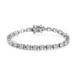 Shop LC 925 Sterling Silver Cushion Made with Swarovski Zirconia Line Bracelet Platinum Plated Bridal Engagement Wedding Anniversary Jewelry For Women Ct 30.2