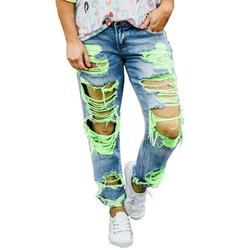 Womens Mid Waist Denim Trousers Ripped Jeans Distressed Pants Dates Clubwear Streetwear Outwear Womens Skinny Jeans Hot Pants