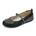 Dream Pairs Girls Mary Jane Flats Shoes Comfort School Casual Shoes Slip On Flat Shoes For Kids SASA-2 BLACK Size 9