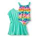 Emoji Ruffled One-Piece Swimsuit and Kaftan Coverup, 2-Piece Set (Little Girls, Big Girls & Big Girls Plus)