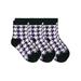 Jefferies Socks Girls Socks, 3 Pack Houndstooth Fashion Pattern Crew Sizes Toddler and XS - M