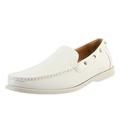 Bruno Marc Men's Comfort Breathable Flats Shoes Casual Loafers Boat Driving Penny Slip-On Shoes BUSH-05 WHITE Size 7