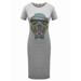 Summer Women's Short Sleeves Animal Print. Crew-Neck Bodycon Dress Casual Dress