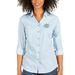 Southern University Jaguars Antigua Women's Structure Button-Up Long Sleeve Shirt - Light Blue/White