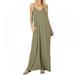 Hazel Tech New Product Hot Style Solid Color Pocket Camisole Long Loose Dress Women's Clothing