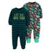 Child of Mine by Carter's Baby Boy Microfleece Blanket Sleep 'N Play Pajamas, 2-Pack
