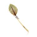 Ross-Simons C. 1970 Vintage Pre-Owned .12 ct. t.w. Diamond Leaf Pin in 18kt Yellow Gold