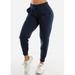 Navy Basic Casual Womens Juniors Fleece High Rise Drawstring Jogger Pants Sweatpants 40354M