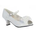 Girls White Pearled Nancy Occasion Dress Shoes 11-4 Kids