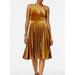 Endless Rose NEW Golden Yellow Womens Size XS Velvet A-Line Dress