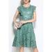 Junior Round Neck Easy Lightweight Fashionable Lace Embroidery Dress