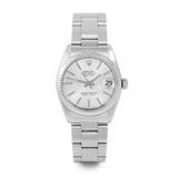 Pre Owned Rolex Datejust 6827 w/ Silver Stick Dial 31mm Women's Watch (Certified & Warranty Included)