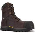 ROCKROOSTER Men's Work Boots, 6" and 8" Composite Toe, Non-Slip Rubber Safety Shoes, Hydroguard Waterproof Leather Boot, Kevlar Puncture Resistant, EH AT871-11.5