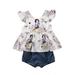 Loliuicca 2pcs Toddler Kid Baby Girl Snow White Vest T-shirt +Shorts Outfits Clothes Set