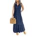 Women's Sleeveless Denim Dress Ruffled Party Cocktail Dresses Sundress