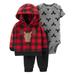 Child of Mine by Carter's Baby Boy Fleece Hoodie Jacket, Bodysuit & Jogger Pants, 3pc Outfit Set