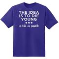 RedBarn Unisex Navy Blue Half Sleeves Cotton The idea Graphic T Shirt