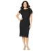 Roaman's Women's Plus Size Lace Sheath Dress With Flutter Sleeves Formal Evening