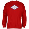 Born and Raised Arkansas State Flag Mens Sweatshirt Red MD