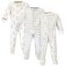 Touched by Nature Baby Boy or Girl Unisex Organic Sleep N Play, 3pk