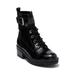 Marc Fisher LTD Bristyn Patent Leather Combat Boot, Black Leather, 11