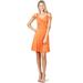 Evanese Women's Elegant Slip On A Line Short Cocktail Dress with Shoulder Bands