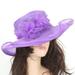 Women Dress Church Wedding Kentucky Derby Wide Brim Foldable Sun Hat Beach