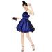 Sequin Hearts Juniors' Double-Layer Fit & Flare Dress,Gem Blue, Size 9