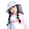 Outdoor Sun Hat Kid Fashion Big Sun Hat Beach Hat Anti-UV Sun Protection Folding Cap Children Summer Hot Travel Hat Wide Brim Wide Beach Hat