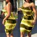 Women's Sexy Glamorous Tie-Dye Round Neck Sling Dress