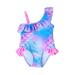 Mid-Ten 2-7Year Baby Kids Girls Bikini Set Swimwear Mermaid Scale Printed Swimming Costumes Children Ruffle Bathing Suit Swimsuit Tankini Sets Beachwear