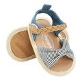 Manfiter Infant Baby Girls Sandals Girls Canvas Bow-knot with Elastic Back Strap Flats Slippers Princess Dress First Walker Moccasins Shoes
