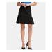 DKNY Womens Black Mini Fit + Flare Skirt Size 14