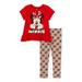 Minnie Mouse Baby Girls & Toddler Girls Short Sleeve Peplum T-Shirt & Leggings, 2-Piece Outfit Set, Sizes 12M-4T