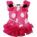 Wenchoice Girl'S Hot Pink & White Dot Chiffon Dress M(3T-4T)