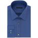 Sean John Mens Tailored Fit Solid Blue Dress Shirt 15-32/33 Deep Sea