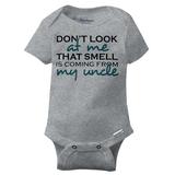 Smelly Uncle Funny Shirt Cute Baby Gift Idea Newborn Nephew Gerber Onesies